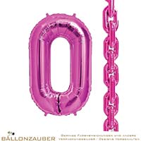 Folienballon Kettenglied Decolink Pink Metallic 86cm = 34inch