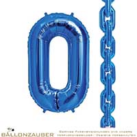 Folienballon Kettenglied Decolink Blau Metallic 86cm = 34inch