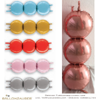 Folienballon Rund 3er Block diverse Farben mglich 106cm = 42inch